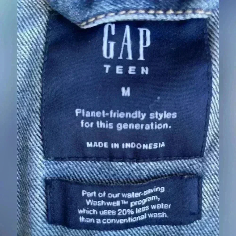 Gap Teen Girls Dolman Cropped Denim Jean dual color  Retro Jacket sz M preloved